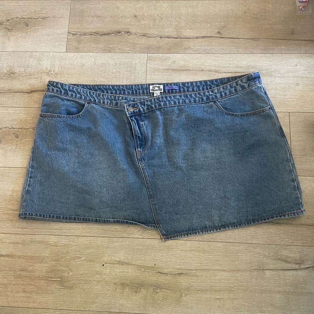 Future Collective crossover denim skirt 24/26